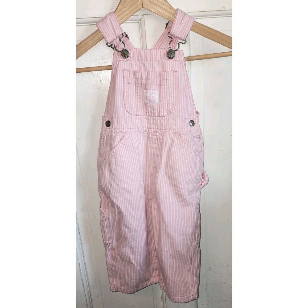 LAKIN McKEY by KEY Size 18 Months DENIM BIB OVERALLS Farm Ranch Kids Girls Pink
